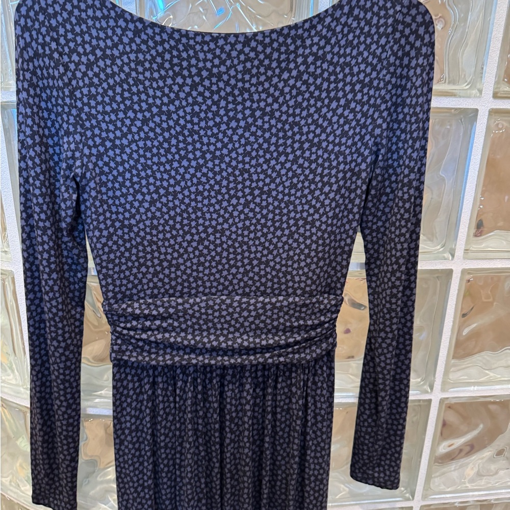 Boden Lucille black / blue jersey midi dress - Picture 7 of 8